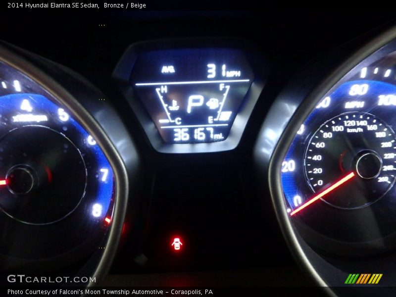 Bronze / Beige 2014 Hyundai Elantra SE Sedan