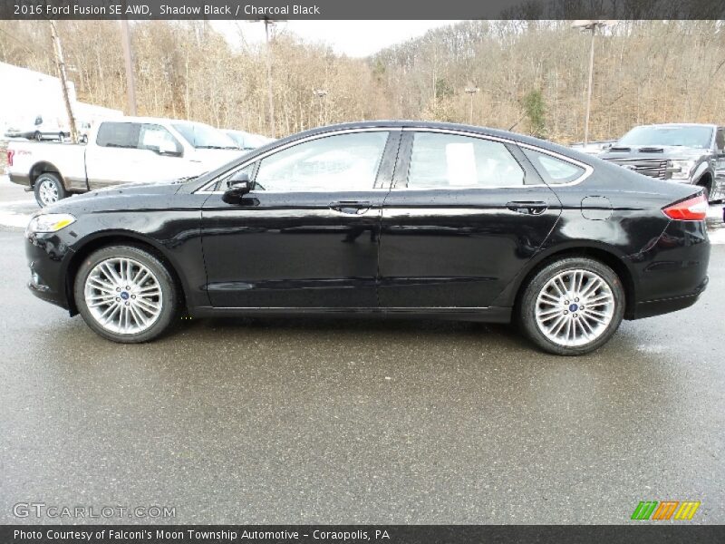 Shadow Black / Charcoal Black 2016 Ford Fusion SE AWD
