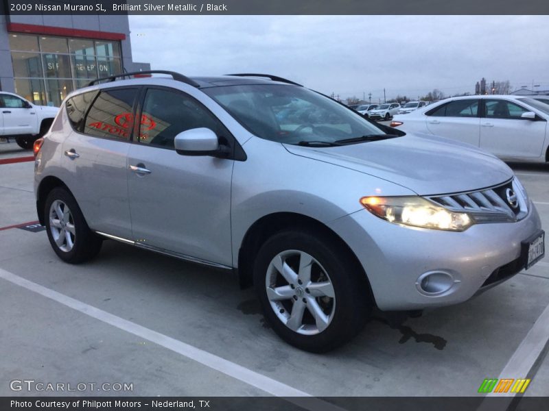 Brilliant Silver Metallic / Black 2009 Nissan Murano SL