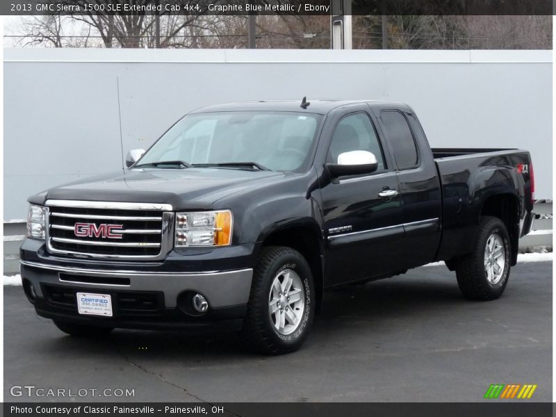 Graphite Blue Metallic / Ebony 2013 GMC Sierra 1500 SLE Extended Cab 4x4