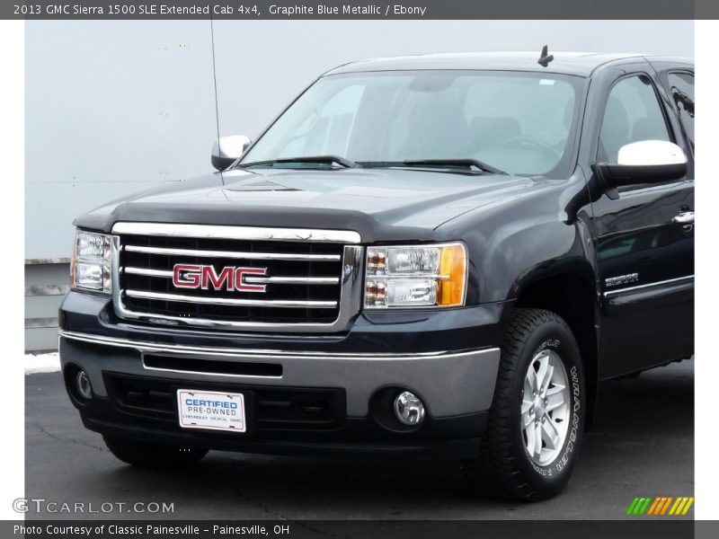 Graphite Blue Metallic / Ebony 2013 GMC Sierra 1500 SLE Extended Cab 4x4