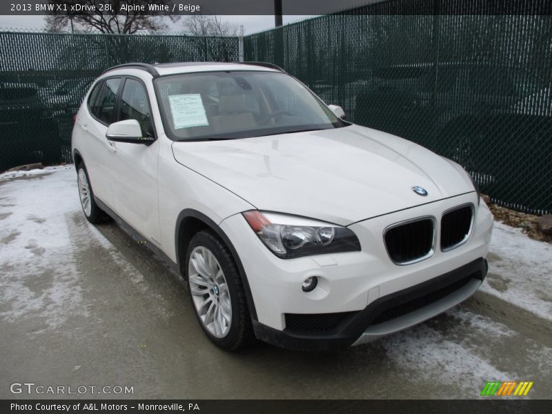Alpine White / Beige 2013 BMW X1 xDrive 28i