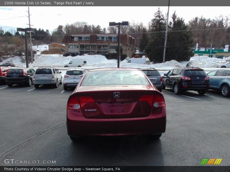 Tango Red Pearl / Ivory 2006 Honda Civic LX Sedan