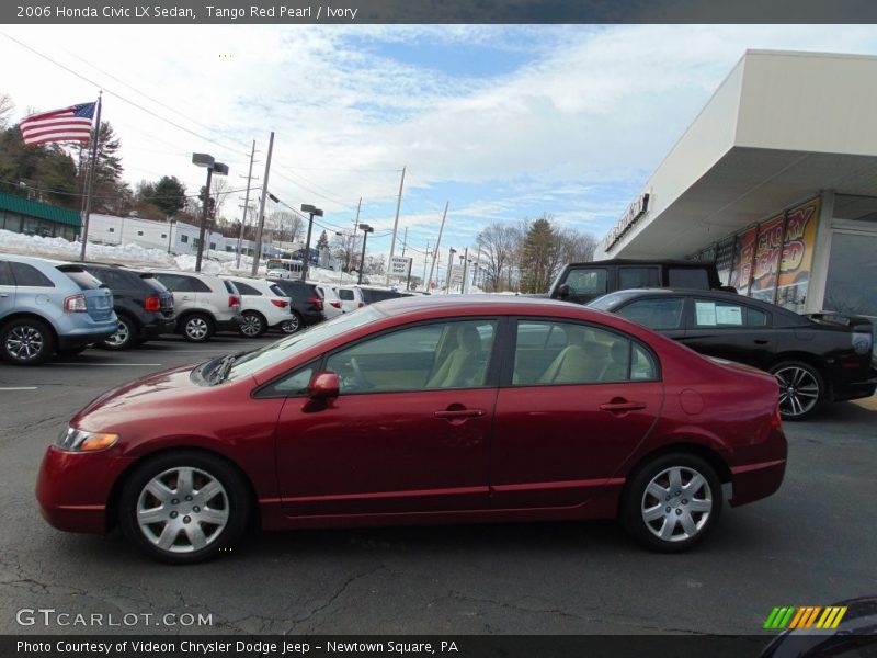 Tango Red Pearl / Ivory 2006 Honda Civic LX Sedan