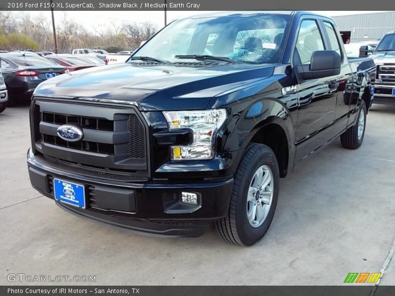 Shadow Black / Medium Earth Gray 2016 Ford F150 XL SuperCab