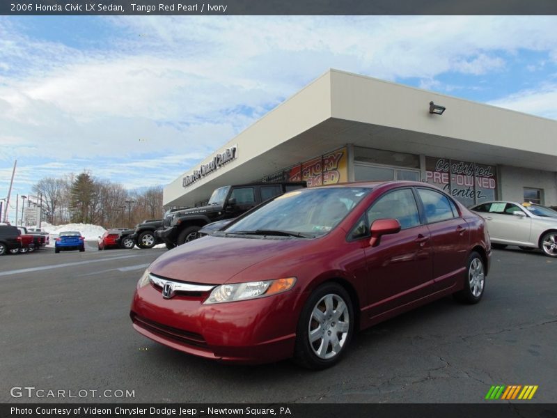 Tango Red Pearl / Ivory 2006 Honda Civic LX Sedan