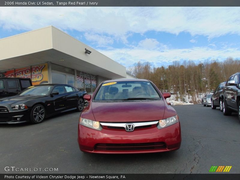 Tango Red Pearl / Ivory 2006 Honda Civic LX Sedan