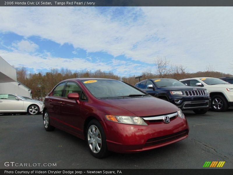 Tango Red Pearl / Ivory 2006 Honda Civic LX Sedan