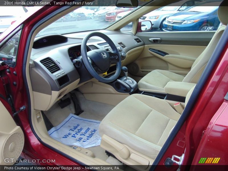 Tango Red Pearl / Ivory 2006 Honda Civic LX Sedan