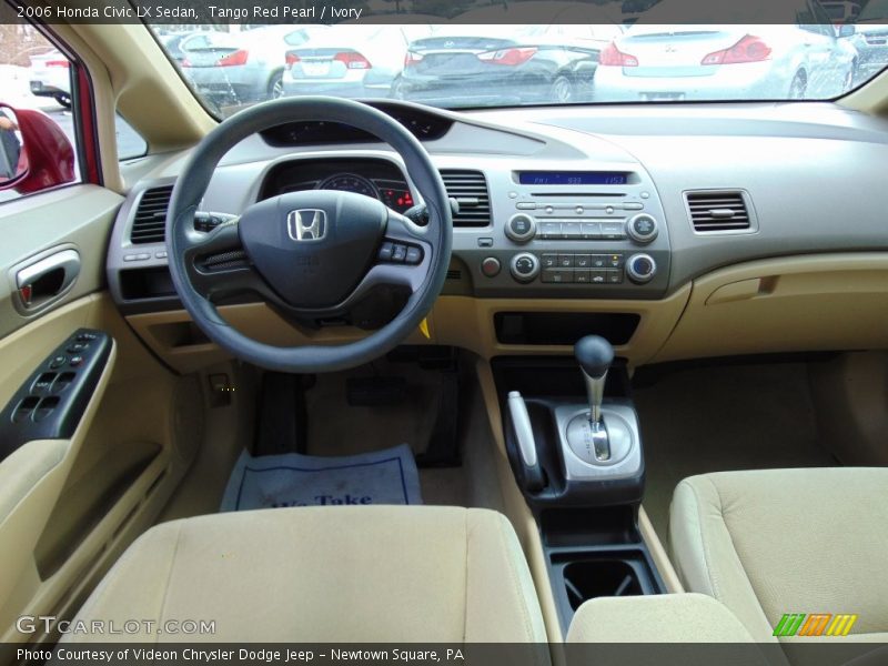 Tango Red Pearl / Ivory 2006 Honda Civic LX Sedan