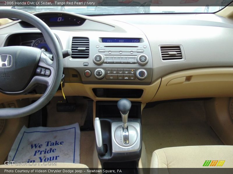 Tango Red Pearl / Ivory 2006 Honda Civic LX Sedan