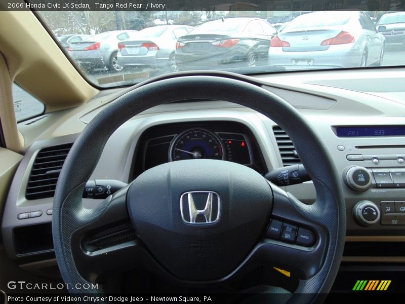 Tango Red Pearl / Ivory 2006 Honda Civic LX Sedan