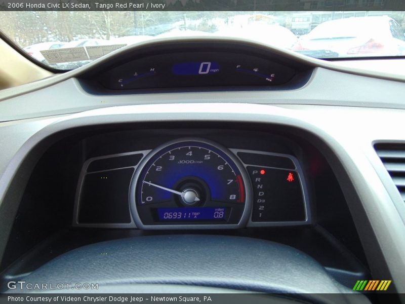 Tango Red Pearl / Ivory 2006 Honda Civic LX Sedan
