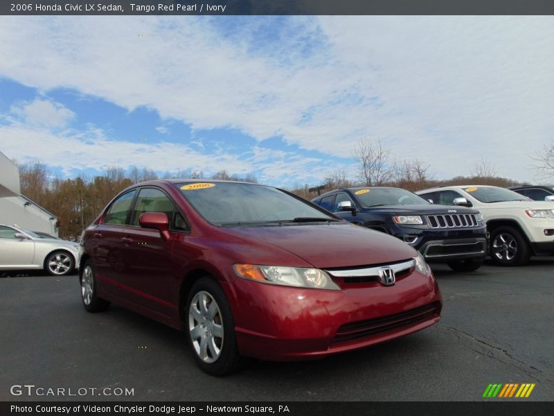 Tango Red Pearl / Ivory 2006 Honda Civic LX Sedan