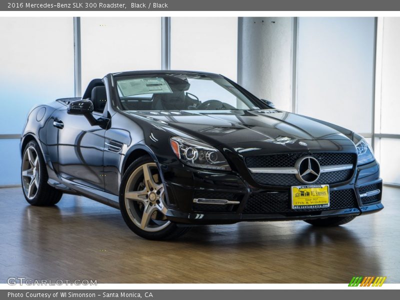 Black / Black 2016 Mercedes-Benz SLK 300 Roadster
