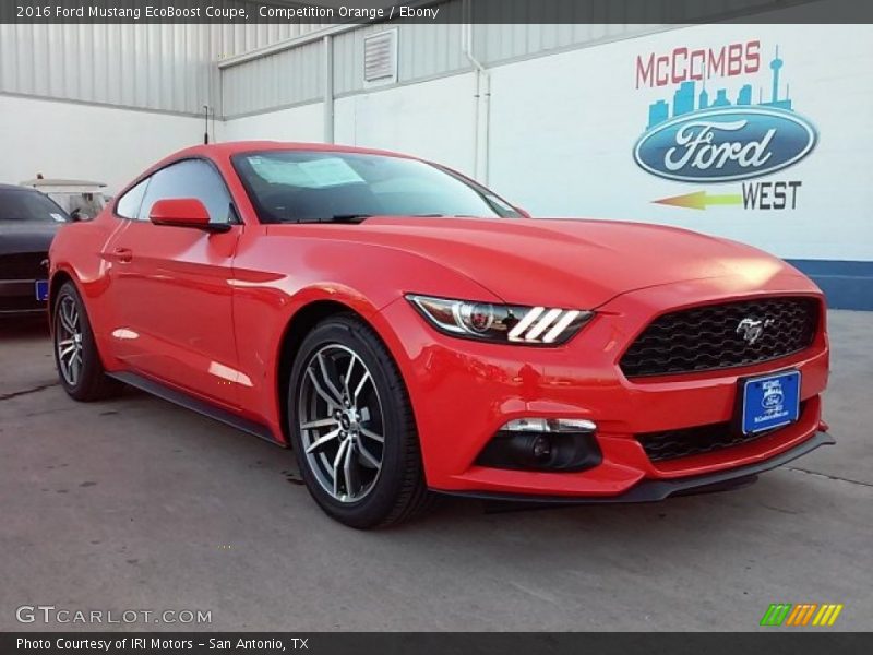 Competition Orange / Ebony 2016 Ford Mustang EcoBoost Coupe