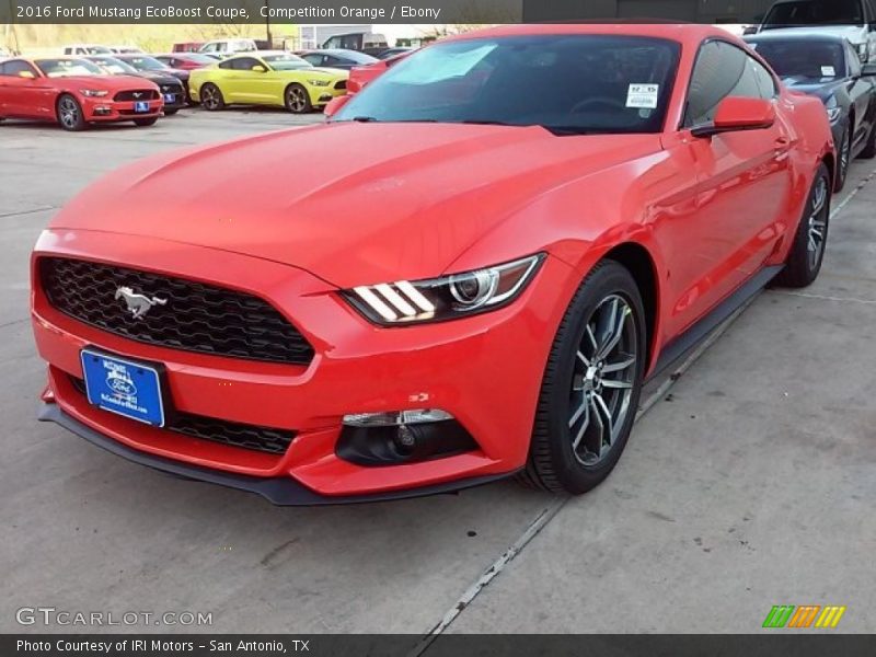 Competition Orange / Ebony 2016 Ford Mustang EcoBoost Coupe