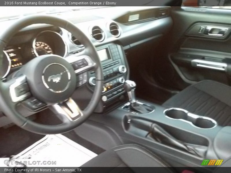 Competition Orange / Ebony 2016 Ford Mustang EcoBoost Coupe