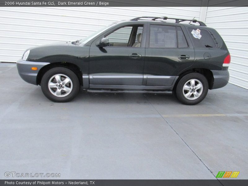 Dark Emerald Green / Beige 2006 Hyundai Santa Fe GLS