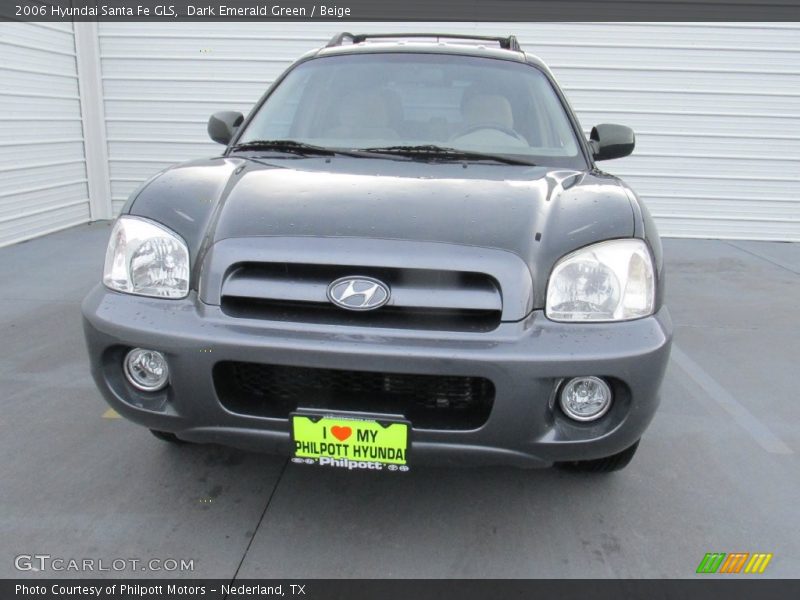 Dark Emerald Green / Beige 2006 Hyundai Santa Fe GLS