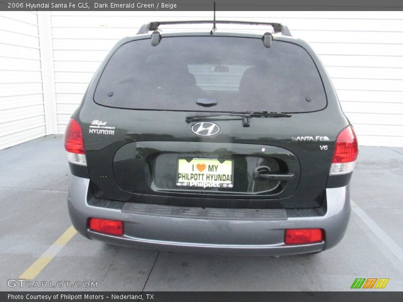 Dark Emerald Green / Beige 2006 Hyundai Santa Fe GLS