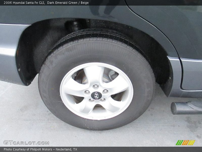 Dark Emerald Green / Beige 2006 Hyundai Santa Fe GLS