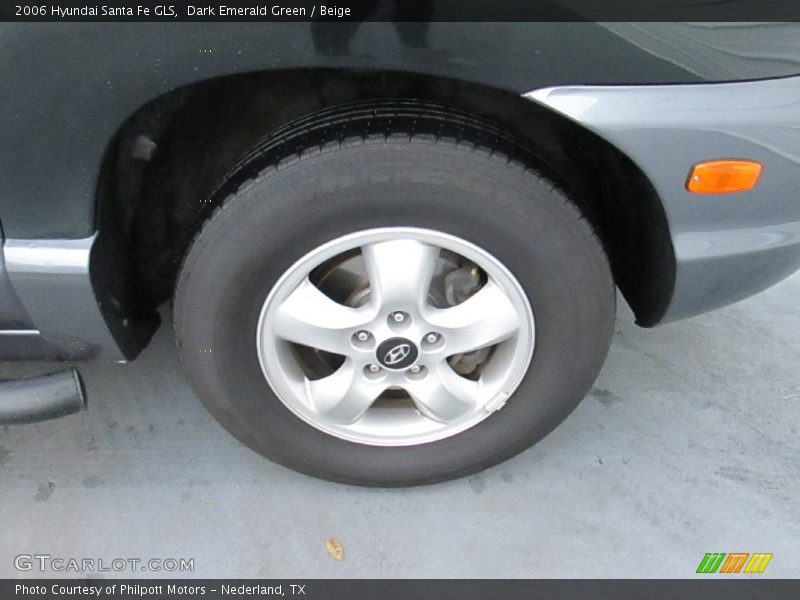 Dark Emerald Green / Beige 2006 Hyundai Santa Fe GLS