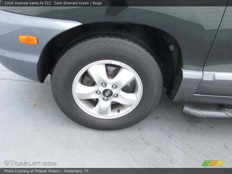 Dark Emerald Green / Beige 2006 Hyundai Santa Fe GLS