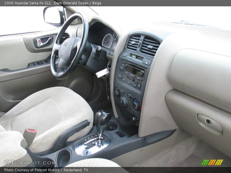 Dark Emerald Green / Beige 2006 Hyundai Santa Fe GLS