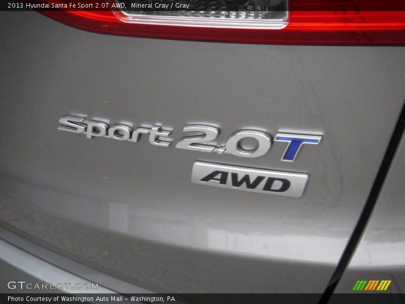 Mineral Gray / Gray 2013 Hyundai Santa Fe Sport 2.0T AWD
