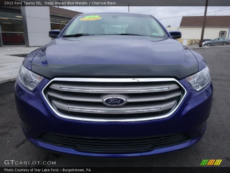 Deep Impact Blue Metallic / Charcoal Black 2013 Ford Taurus SEL