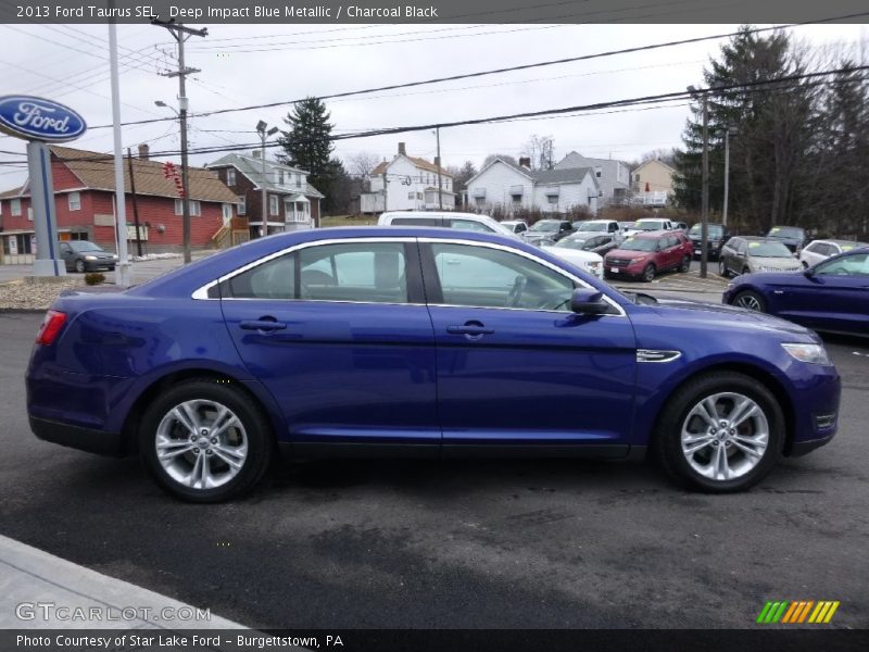 Deep Impact Blue Metallic / Charcoal Black 2013 Ford Taurus SEL