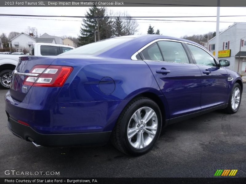 Deep Impact Blue Metallic / Charcoal Black 2013 Ford Taurus SEL