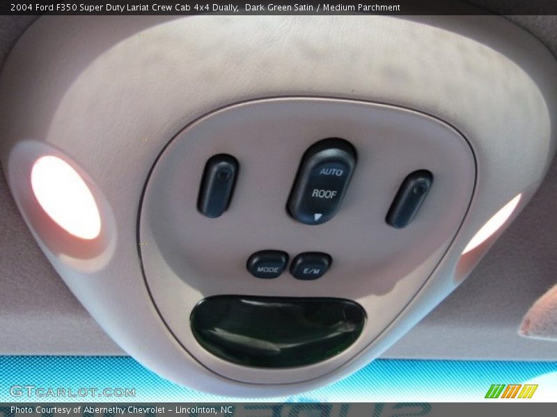 Dark Green Satin / Medium Parchment 2004 Ford F350 Super Duty Lariat Crew Cab 4x4 Dually