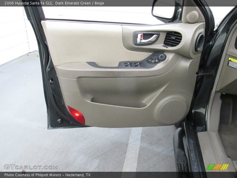 Dark Emerald Green / Beige 2006 Hyundai Santa Fe GLS