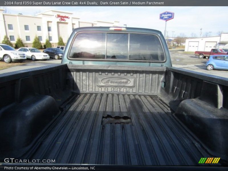 Dark Green Satin / Medium Parchment 2004 Ford F350 Super Duty Lariat Crew Cab 4x4 Dually