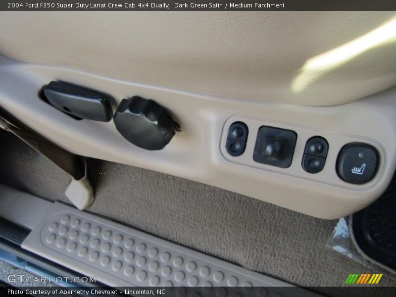 Dark Green Satin / Medium Parchment 2004 Ford F350 Super Duty Lariat Crew Cab 4x4 Dually