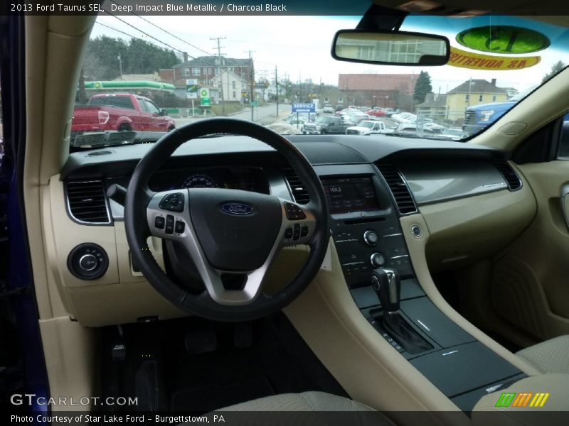 Deep Impact Blue Metallic / Charcoal Black 2013 Ford Taurus SEL