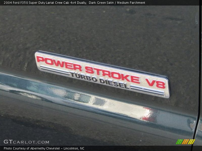 Dark Green Satin / Medium Parchment 2004 Ford F350 Super Duty Lariat Crew Cab 4x4 Dually