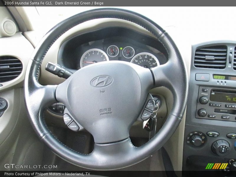 Dark Emerald Green / Beige 2006 Hyundai Santa Fe GLS