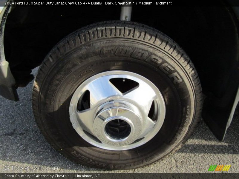 Dark Green Satin / Medium Parchment 2004 Ford F350 Super Duty Lariat Crew Cab 4x4 Dually