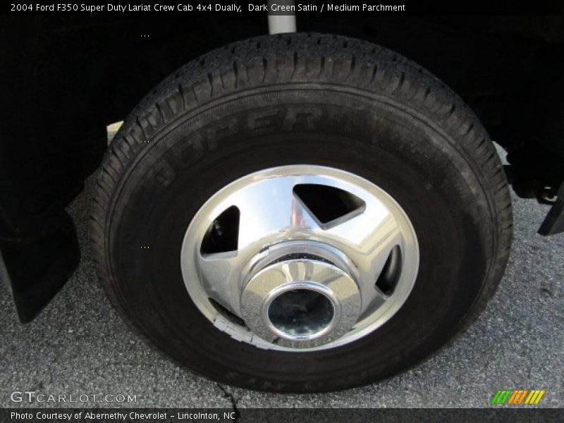 Dark Green Satin / Medium Parchment 2004 Ford F350 Super Duty Lariat Crew Cab 4x4 Dually