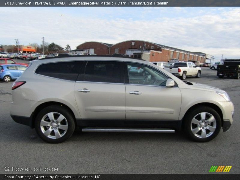 Champagne Silver Metallic / Dark Titanium/Light Titanium 2013 Chevrolet Traverse LTZ AWD