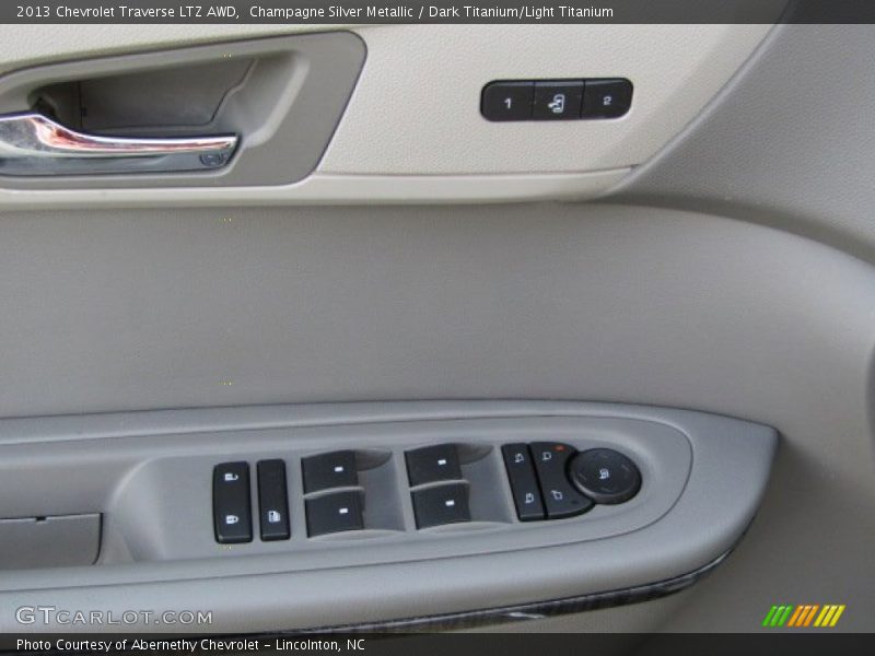 Champagne Silver Metallic / Dark Titanium/Light Titanium 2013 Chevrolet Traverse LTZ AWD