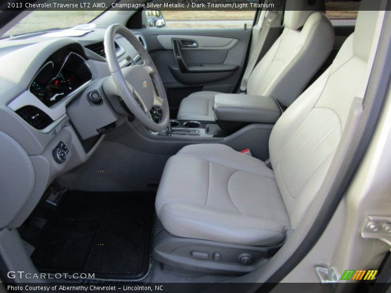 Champagne Silver Metallic / Dark Titanium/Light Titanium 2013 Chevrolet Traverse LTZ AWD
