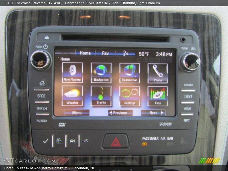 Champagne Silver Metallic / Dark Titanium/Light Titanium 2013 Chevrolet Traverse LTZ AWD