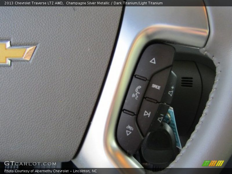 Champagne Silver Metallic / Dark Titanium/Light Titanium 2013 Chevrolet Traverse LTZ AWD