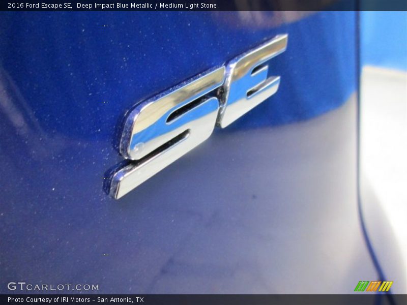 Deep Impact Blue Metallic / Medium Light Stone 2016 Ford Escape SE