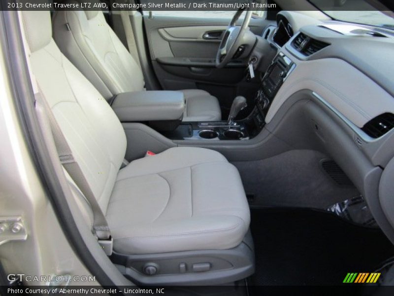 Champagne Silver Metallic / Dark Titanium/Light Titanium 2013 Chevrolet Traverse LTZ AWD