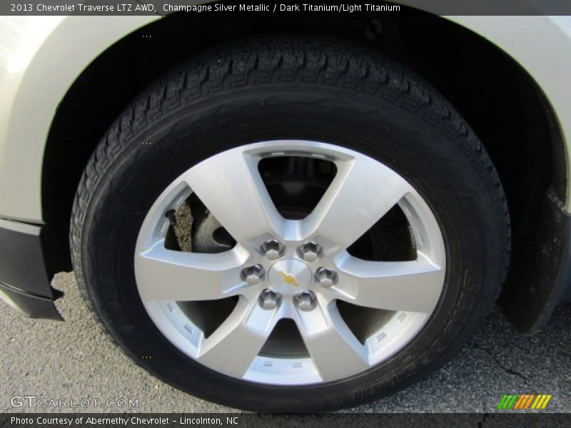 Champagne Silver Metallic / Dark Titanium/Light Titanium 2013 Chevrolet Traverse LTZ AWD